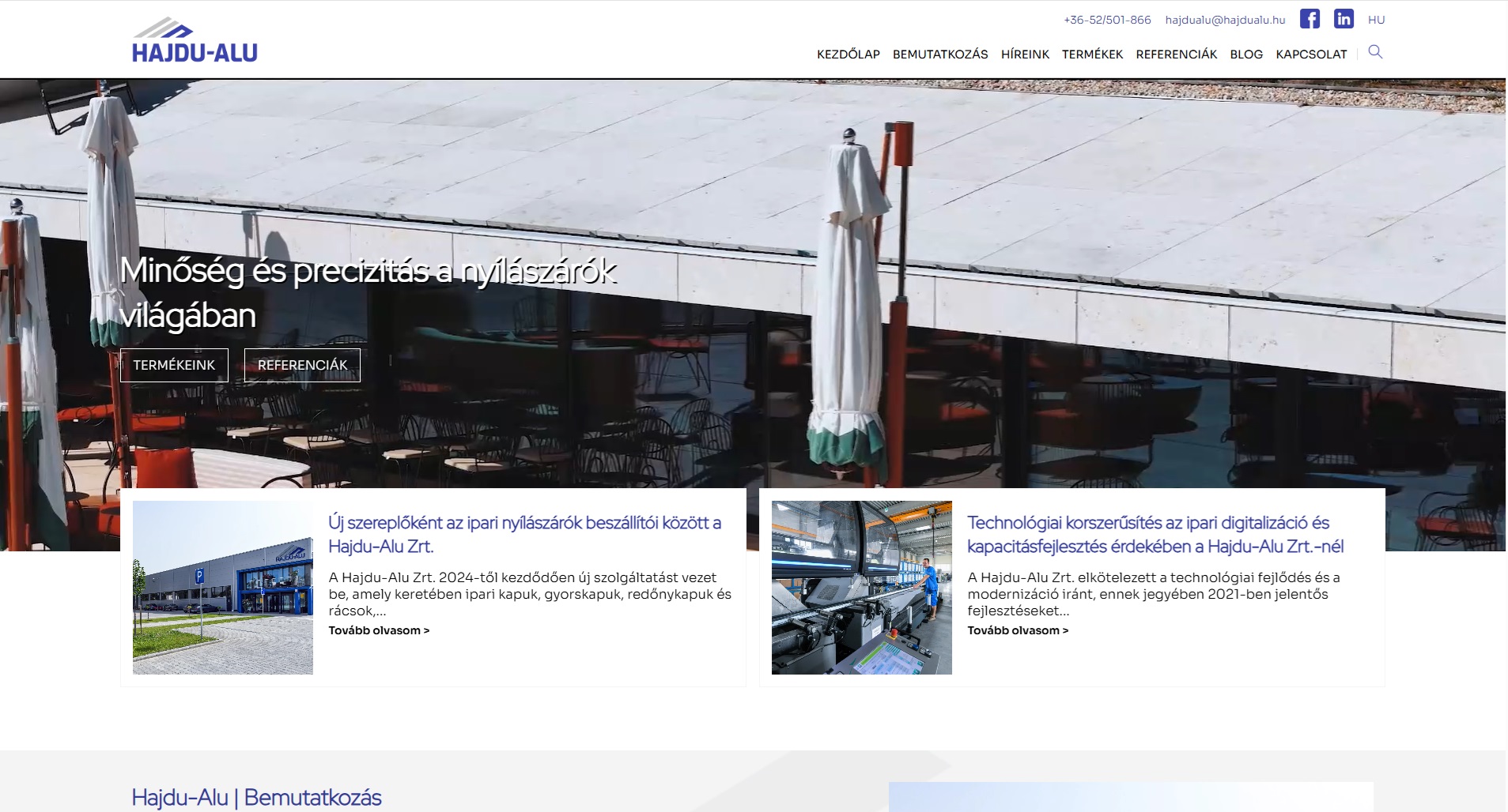 hajdualu.hu nyitóoldal